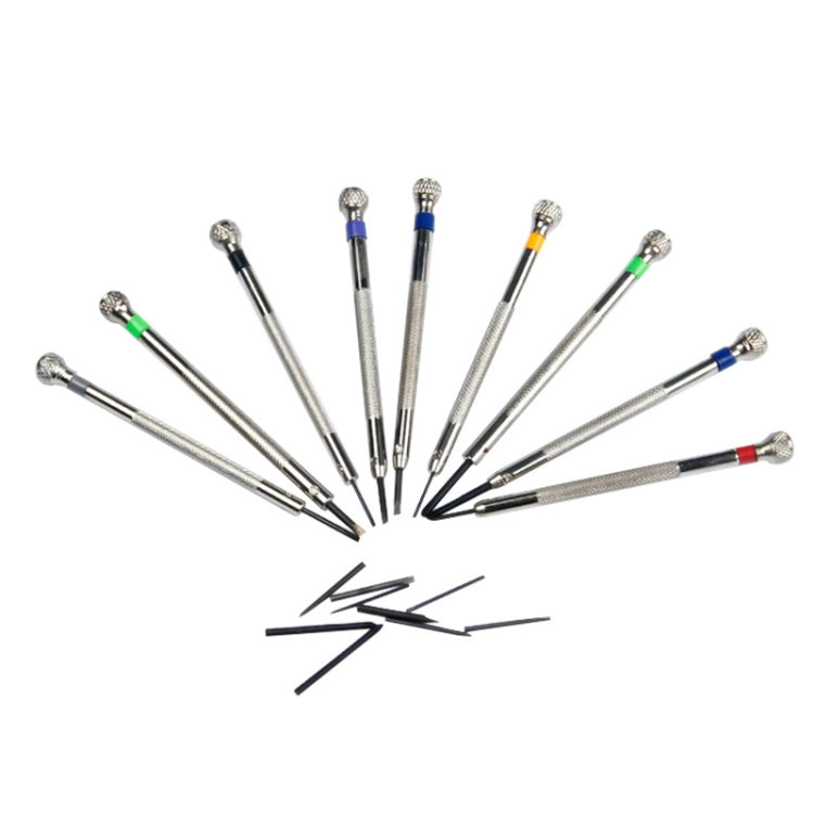 9 PCS 0.5mm-2.5mm Watch Repair Screwdriver Tools Set Kit(Silver) - free shipping - PMC TechLife - Order now!