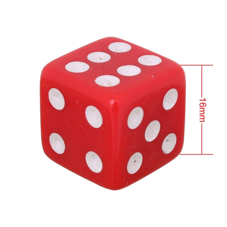 Universal 8mm Dice Style Plastic Car Tire Valve Caps, Pack of 4(Red) - Tire Valve Caps by PMC TechLife | Online Shopping South Africa | PMC TechLife | Buy Now Pay Later Mobicred