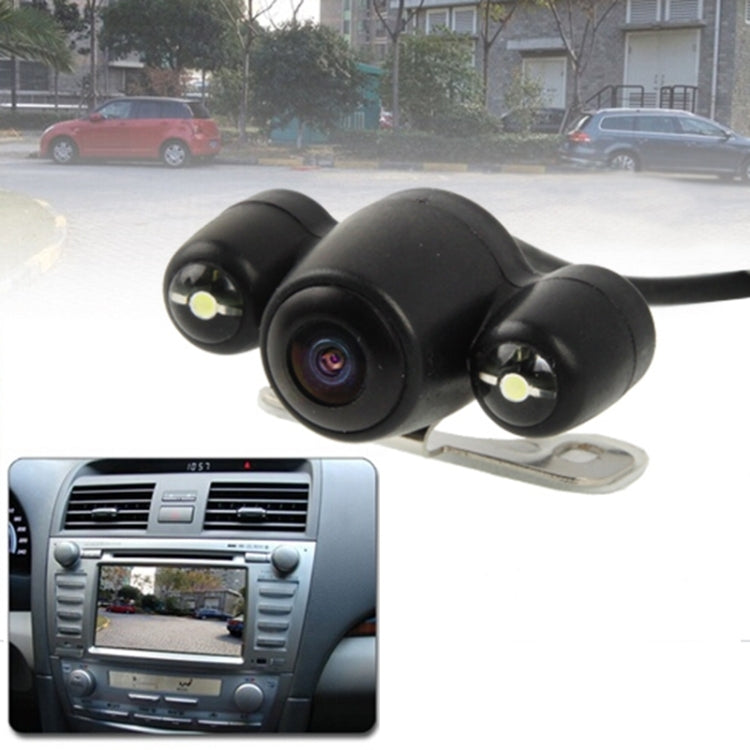 2.4G Wireless GPS Night Vision Car Rear View Backup Camera with 2 LED, Wide viewing angle: 120° (WX808EBS)(Black) - Rear View Cameras by PMC Jewellery | Online Shopping South Africa | PMC Jewellery | Buy Now Pay Later Mobicred