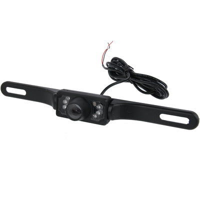 6 LED IR Infrared Waterproof Night Vision Wireless License Plate Frame Astern Backsight Rear View Camera , Support Installed in Car DVD Navigator or Car Monitor , Wide Viewing Angle: 140 degree (WD001)(Black) - Rear View Cameras by PMC Jewellery | Online Shopping South Africa | PMC Jewellery | Buy Now Pay Later Mobicred