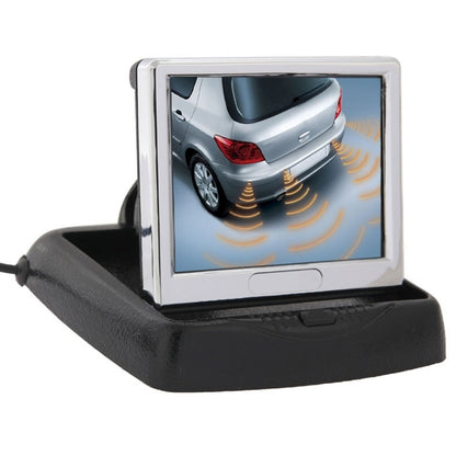 3.5 inch Folding Car Rearview LCD Monitor, 2 Channels AV Input - Rearview Monitors by PMC Jewellery | Online Shopping South Africa | PMC Jewellery | Buy Now Pay Later Mobicred