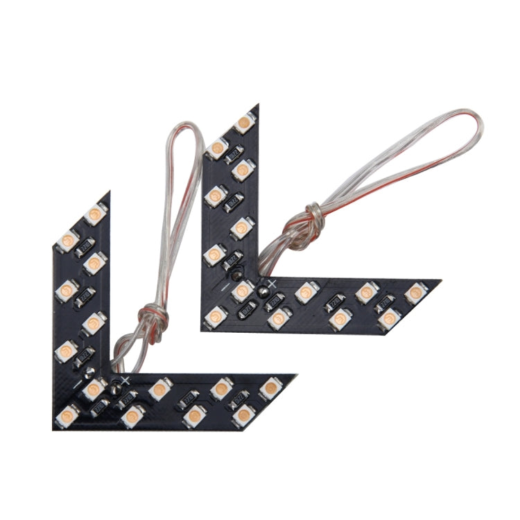 14 LED 3528 SMD Arrows Light for Car Side Mirror Turn Signal (Pairs)(Pink Light) - Arrow Turn Lights by PMC TechLife | Online Shopping South Africa | PMC TechLife | Buy Now Pay Later Mobicred