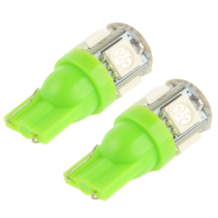 T10 Green 5 LED 5050 SMD Car Signal Light Bulb (Pair)(Green) - Clearance Lights by PMc TechLife | Online Shopping South Africa | PMc TechLife | Buy Now Pay Later Mobicred