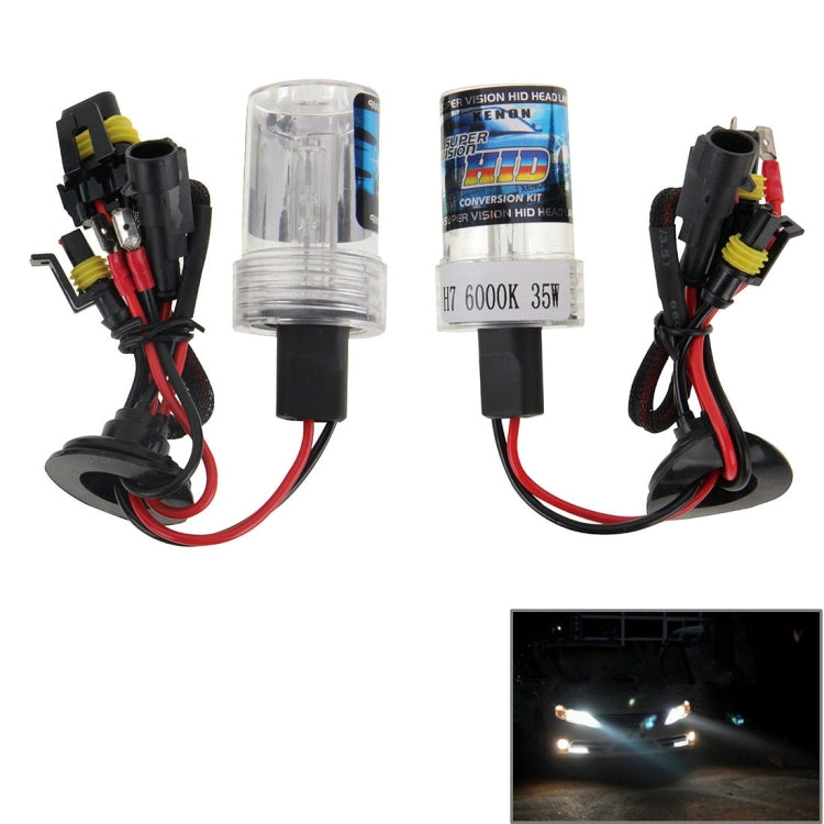 DC12V 35W H7 HID Xenon Light Single Beam Super Vision Waterproof Head Lamp, Color Temperature: 6000K, Pack of 2 - Xenon Lights by PMC Jewellery | Online Shopping South Africa | PMC Jewellery | Buy Now Pay Later Mobicred