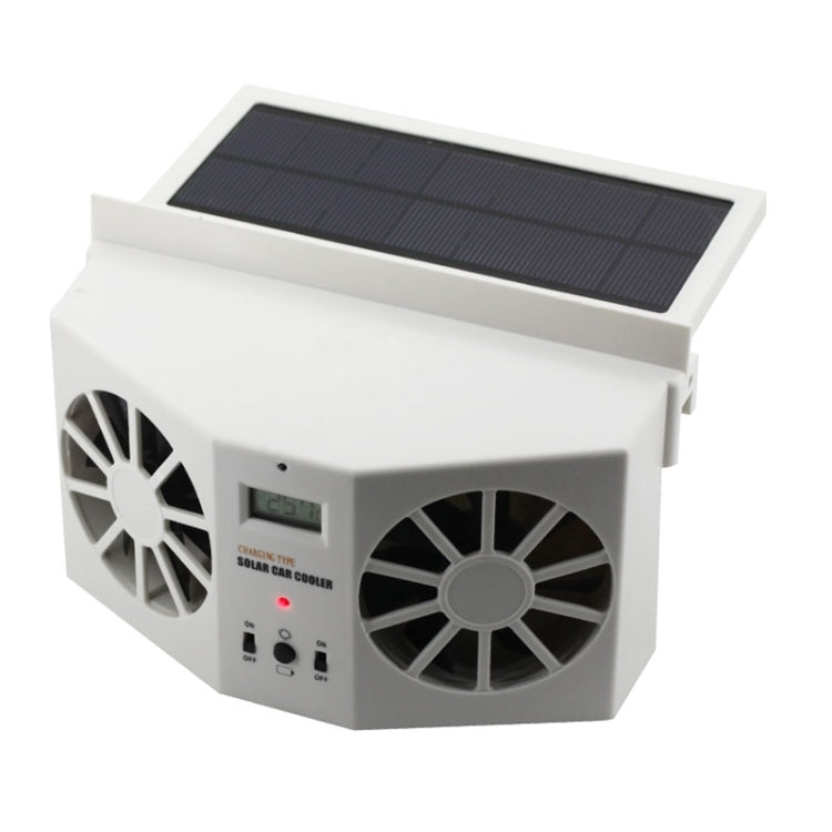 2W Solar Powered Car Auto Air Vent Cool Fan Cooler Ventilation System Radiator, with Temperature Display - Heating & Fans by PMC Jewellery | Online Shopping South Africa | PMC Jewellery | Buy Now Pay Later Mobicred