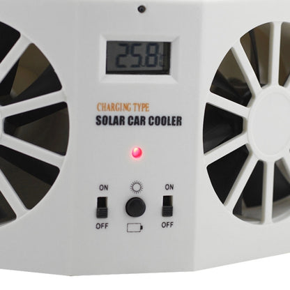 2W Solar Powered Car Auto Air Vent Cool Fan Cooler Ventilation System Radiator, with Temperature Display - Heating & Fans by PMC Jewellery | Online Shopping South Africa | PMC Jewellery | Buy Now Pay Later Mobicred