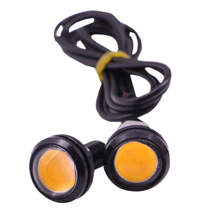 2 PCS 2x 3W 120LM Waterproof Eagle Eye Light Yellow LED Light for Vehicles, Cable Length: 60cm(Black) - Eagle Eye Lamps by PMC Jewellery | Online Shopping South Africa | PMC Jewellery | Buy Now Pay Later Mobicred