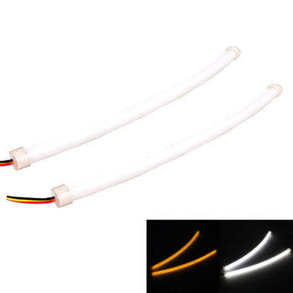 2 PCS  3W 180LM 6500K 597-577nm White + Yellow Wired LED Tube Daytime Running Light DRL Steering Lamp, DC12V, Lamp Length:30cm - Fog / Driving Lights by PMC Jewellery | Online Shopping South Africa | PMC Jewellery | Buy Now Pay Later Mobicred