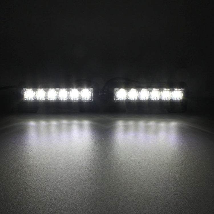 2 PCS  6 inch 6 LED 2 x 18W Car Flash Warning Light Red + Blue Change White Waterproof Emergency Light, DC 12V - Warning Lights by PMC TechLife | Online Shopping South Africa | PMC TechLife | Buy Now Pay Later Mobicred