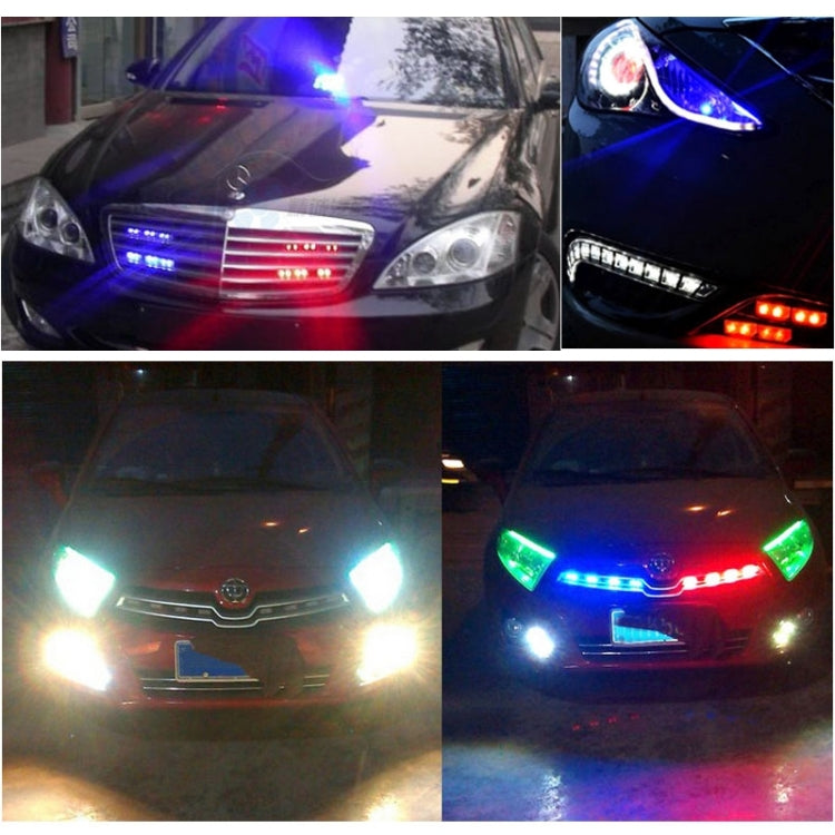2 PCS  6 inch 6 LED 2 x 18W Car Flash Warning Light Red + Blue Change White Waterproof Emergency Light, DC 12V - Warning Lights by PMC TechLife | Online Shopping South Africa | PMC TechLife | Buy Now Pay Later Mobicred