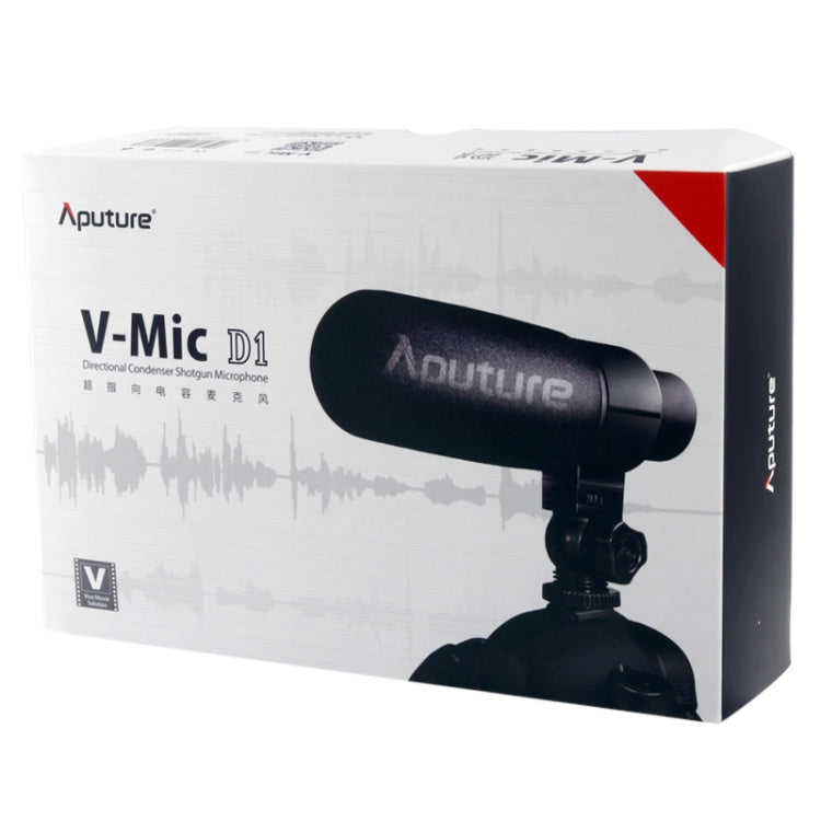 Aputure V-MIC D1 Directional Condenser Shotgun Microphone, Support 360 Degree Pan / 180 Degree Tilt - Camera Microphone by Aputure | Online Shopping South Africa | PMC Jewellery | Buy Now Pay Later Mobicred