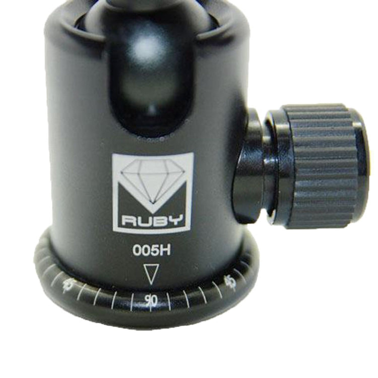 RUBY 005H Aluminium Magnesium Alloy Tripod Ball Head with Quick Release Plate Adapter(Black) - free shipping - PMC TechLife - Order now!
