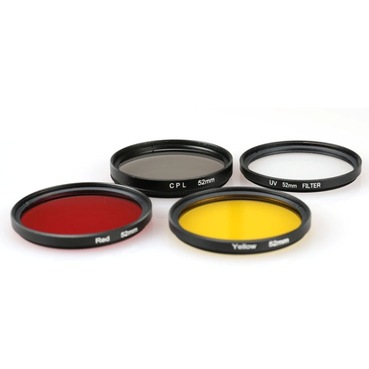 52mm Round Circle Color UV Lens Filter for GoPro HERO 4 / 3+(Red) - Lens Filter by PMC Jewellery | Online Shopping South Africa | PMC Jewellery | Buy Now Pay Later Mobicred