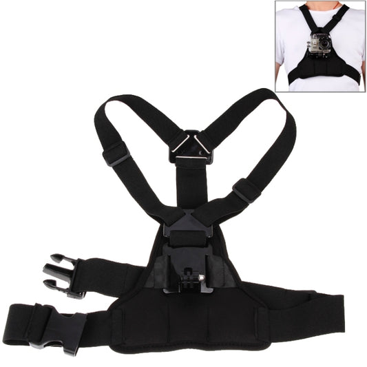 GP26-D Special Sports Shoulders DV Chest Belt for GoPro Hero12 Black / Hero11 /10 /9 /8 /7 /6 /5, Insta360 Ace / Ace Pro, DJI Osmo Action 4 and Other Action Cameras(Black) - Chest Belt by PMC Jewellery | Online Shopping South Africa | PMC Jewellery | Buy Now Pay Later Mobicred