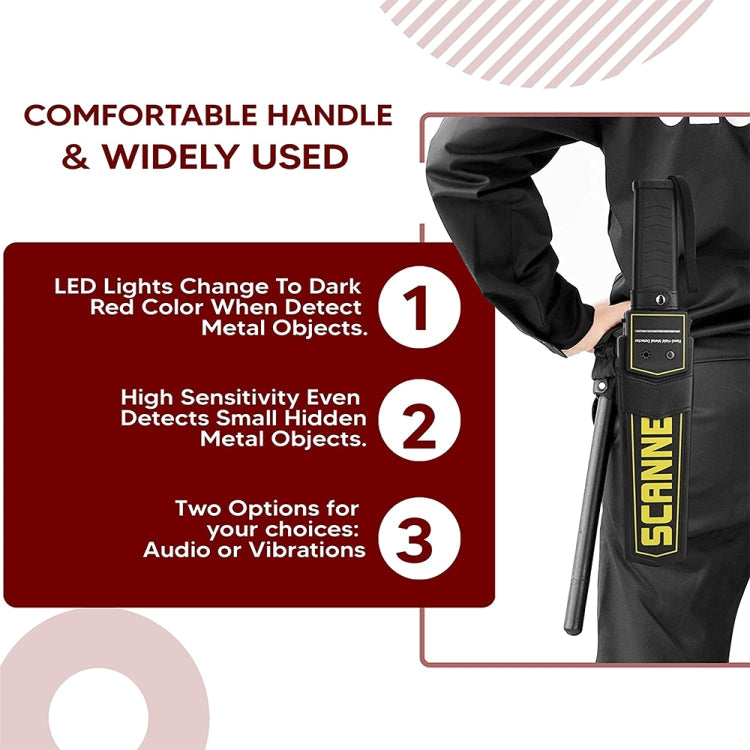 TS90 Hand-held Security Metal Detector, Detection Distance: 60mm - Metal Detector by PMC TechLife | Online Shopping South Africa | PMC TechLife | Buy Now Pay Later Mobicred