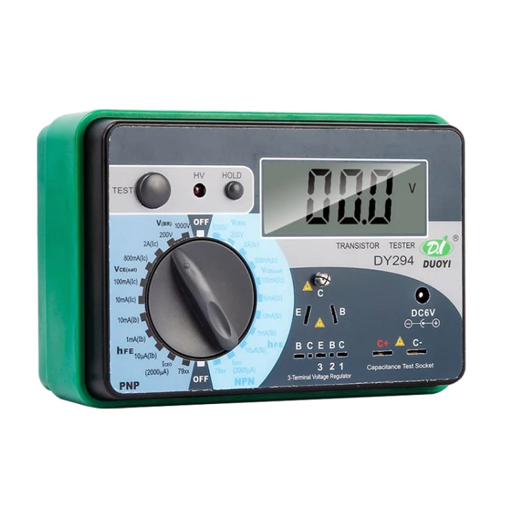 DY294 Professional 2.7 inch LCD Digital Transistor Parameter Tester Meter (4*AA) - Battery & Resistance Tester by PMC TechLife | Online Shopping South Africa | PMC TechLife | Buy Now Pay Later Mobicred