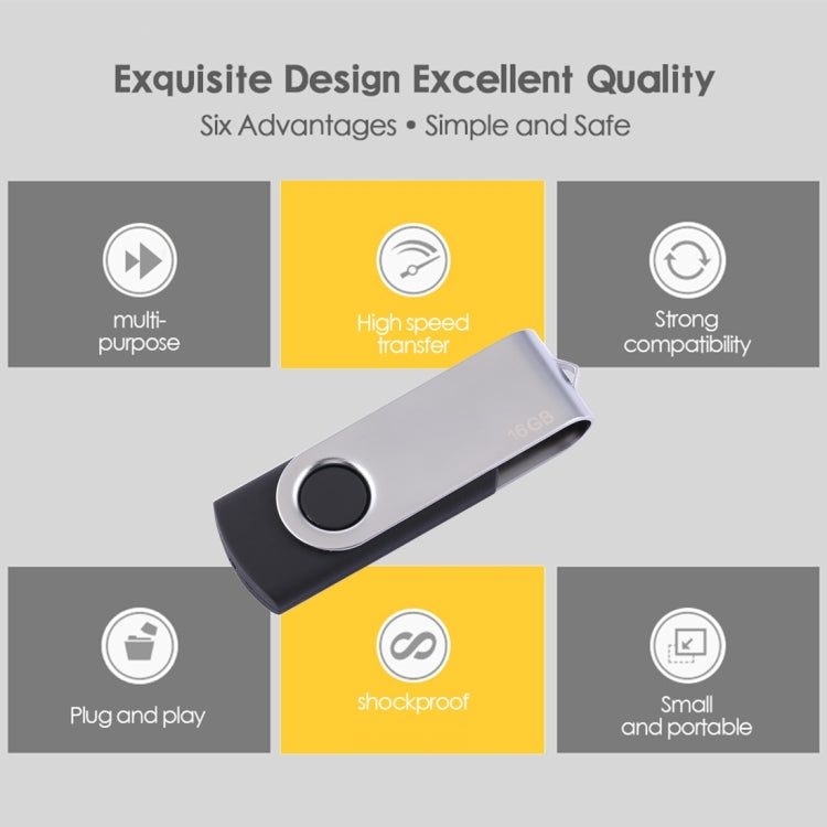 16GB Twister USB 2.0 Flash Disk(Black) - USB Flash Drives by PMc TechLife | Online Shopping South Africa | PMc TechLife | Buy Now Pay Later Mobicred