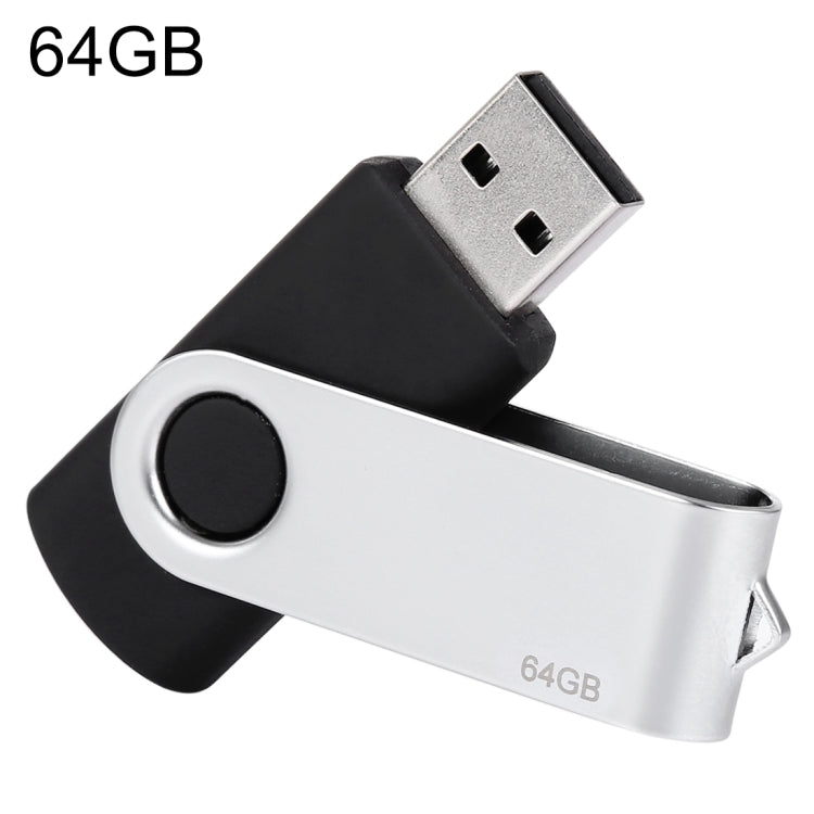 64GB Twister USB 2.0 Flash Disk(Black) - USB Flash Drives by PMC TechLife | Online Shopping South Africa | PMC TechLife | Buy Now Pay Later Mobicred