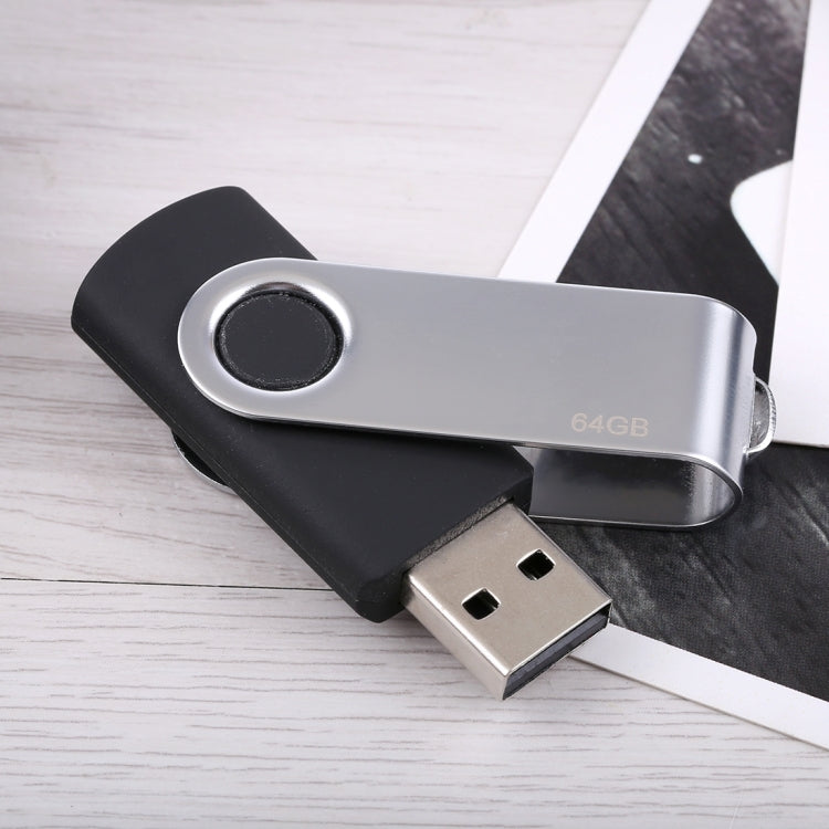 64GB Twister USB 2.0 Flash Disk(Black) - USB Flash Drives by PMC TechLife | Online Shopping South Africa | PMC TechLife | Buy Now Pay Later Mobicred
