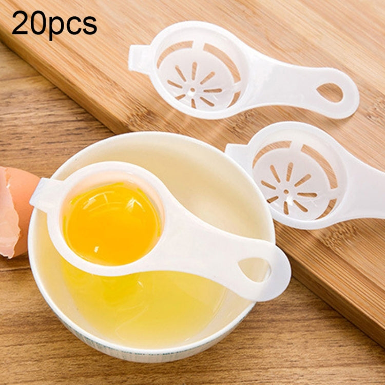 20pcs Separator for Egg White and Yolk(White) - Gadgets by PMC TechLife | Online Shopping South Africa | PMC TechLife | Buy Now Pay Later Mobicred