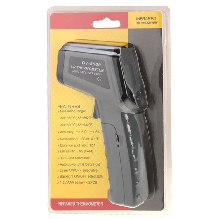 DT-8500 LCD Digital Infrared Thermometer, Temperature Range: -50-500 Celsius Degree(Grey) - Digital Thermometer by PMC TechLife | Online Shopping South Africa | PMC TechLife