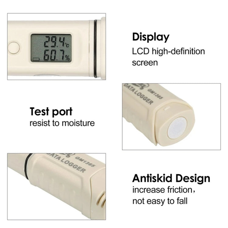 BENETECH GM1365 Digital Humidity & Temperature Data Logger - Thermostat & Thermometer by BENETECH | Online Shopping South Africa | PMC TechLife | Buy Now Pay Later Mobicred