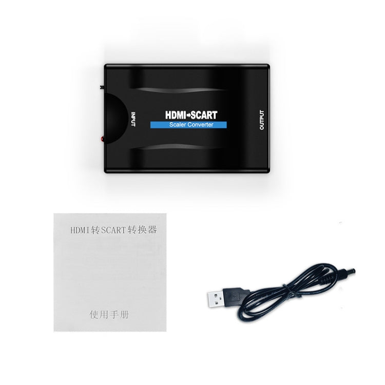 MINI MHL/HDMI TO SCART Video Converter Scaler(Black) - Converter by PMC Jewellery | Online Shopping South Africa | PMC Jewellery | Buy Now Pay Later Mobicred