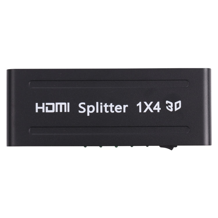 1080P 1x4 HDMI Splitter, 1.4 Version, EU Plug(Black) - Splitter by PMC Jewellery | Online Shopping South Africa | PMC Jewellery | Buy Now Pay Later Mobicred