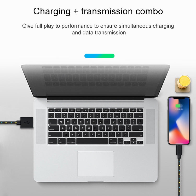 1m Nylon Netting USB Data Transfer Charging Cable For iPhone, iPad, Compatible with up to iOS 15.5(Red) - free shipping - PMC Jewellery - Order now!