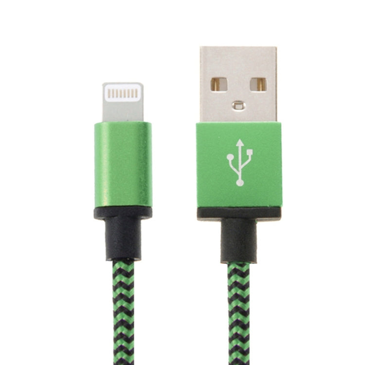 2A Woven Style USB to 8 Pin Sync Data / Charging Cable, Cable Length: 1m(Green) - Normal Style Cable by PMC Jewellery | Online Shopping South Africa | PMC Jewellery | Buy Now Pay Later Mobicred