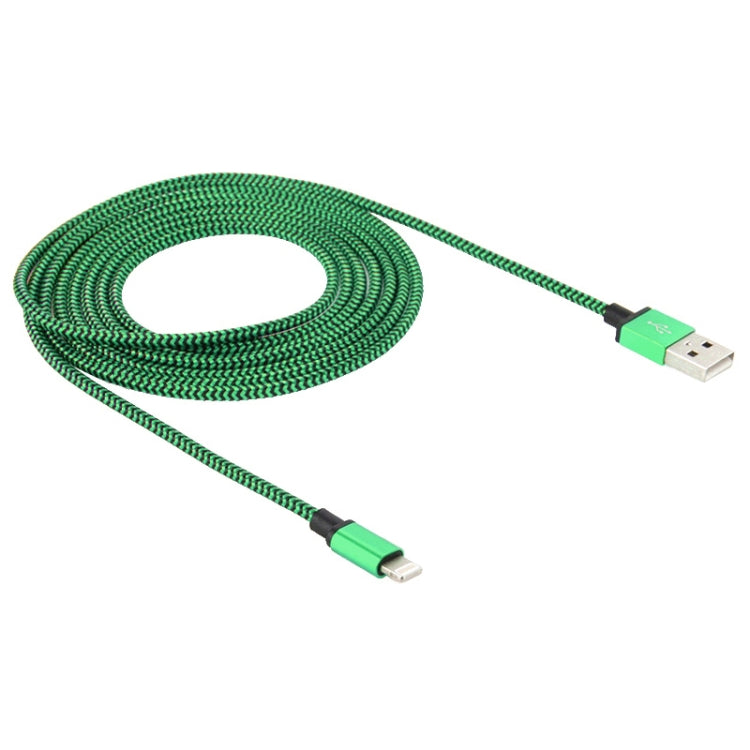 2A Woven Style USB to 8 Pin Sync Data / Charging Cable, Cable Length: 1m(Green) - Normal Style Cable by PMC Jewellery | Online Shopping South Africa | PMC Jewellery | Buy Now Pay Later Mobicred