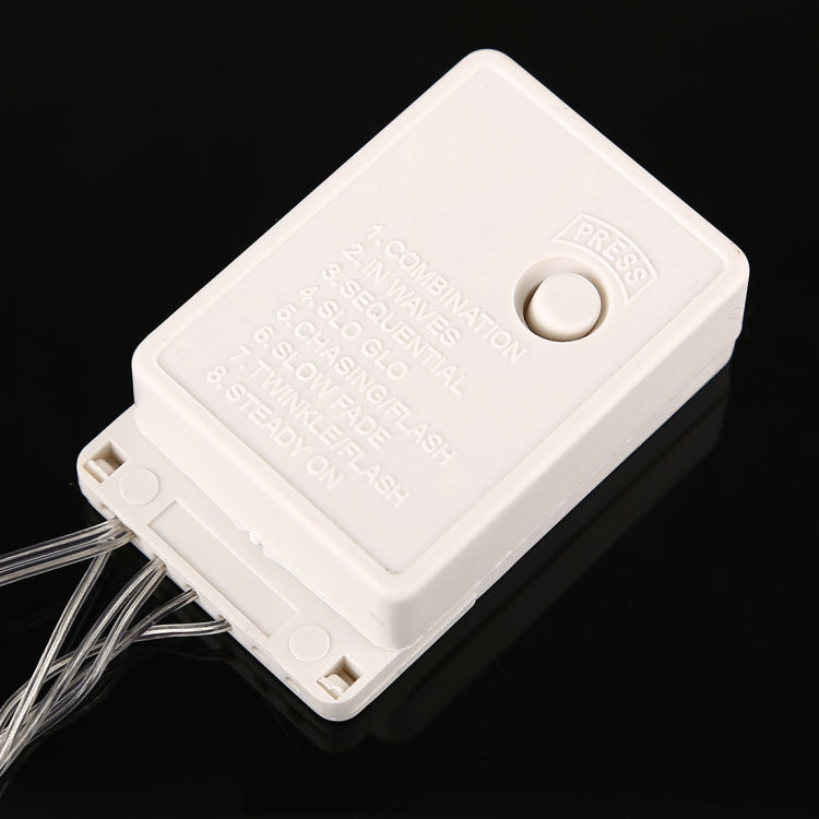 Waterproof  String Light, Length: 10m, 100 LED Light with Controller, Flashing / Fading / Chasing Effect, AC 220V, EU Plug(White Light) - Holiday Lights by PMC TechLife | Online Shopping South Africa | PMC TechLife | Buy Now Pay Later Mobicred