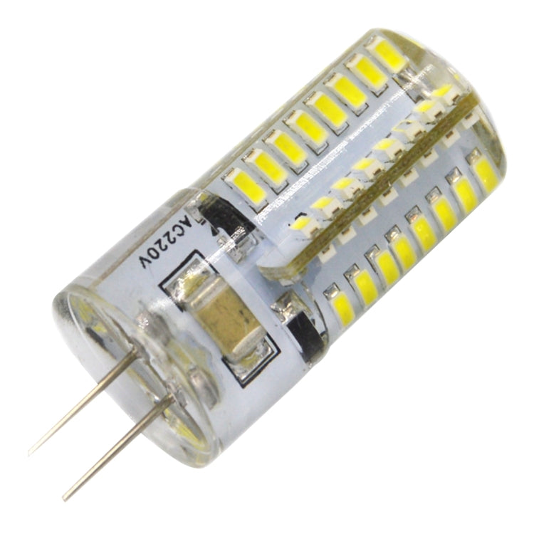 G4 4W 200LM  Silicone Corn Light Bulb, 64 LED SMD 3014, White Light, AC 220V - LED Blubs & Tubes by PMc TechLife | Online Shopping South Africa | PMc TechLife | Buy Now Pay Later Mobicred