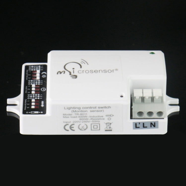 TR-8011 AC 220-240V Light Control Sensor Automatic Light DIP Switch, Detection Range: 10m - LED Controller by PMc TechLife | Online Shopping South Africa | PMc TechLife | Buy Now Pay Later Mobicred