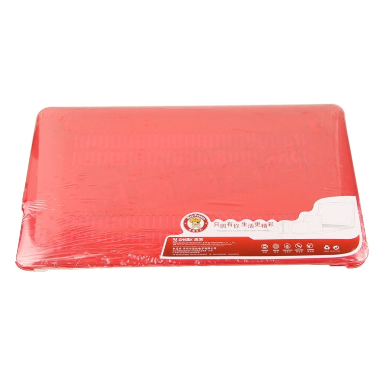 ENKAY for Macbook Air 11.6 inch (US Version) / A1370 / A1465 Hat-Prince 3 in 1 Crystal Hard Shell Plastic Protective Case with Keyboard Guard & Port Dust Plug(Red) - MacBook Air Cases by ENKAY | Online Shopping South Africa | PMC Jewellery | Buy Now Pay Later Mobicred