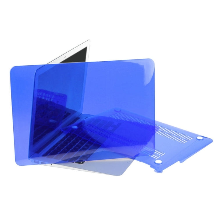 ENKAY for Macbook Air 13.3 inch (US Version) / A1369 / A1466 Hat-Prince 3 in 1 Crystal Hard Shell Plastic Protective Case with Keyboard Guard & Port Dust Plug(Dark Blue) - MacBook Air Cases by ENKAY | Online Shopping South Africa | PMC Jewellery | Buy Now Pay Later Mobicred