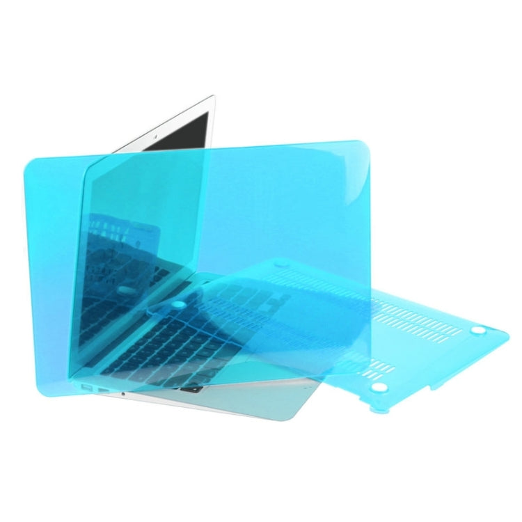 ENKAY for Macbook Air 13.3 inch (US Version) / A1369 / A1466 Hat-Prince 3 in 1 Crystal Hard Shell Plastic Protective Case with Keyboard Guard & Port Dust Plug(Blue) - MacBook Air Cases by ENKAY | Online Shopping South Africa | PMC Jewellery | Buy Now Pay Later Mobicred