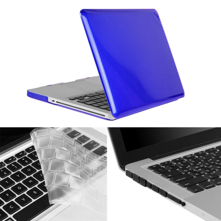 ENKAY for Macbook Pro 13.3 inch (US Version) / A1278 Hat-Prince 3 in 1 Crystal Hard Shell Plastic Protective Case with Keyboard Guard & Port Dust Plug(Dark Blue) - MacBook Pro Cases by ENKAY | Online Shopping South Africa | PMC Jewellery | Buy Now Pay Later Mobicred