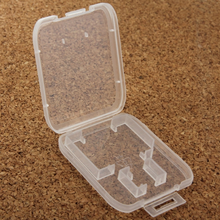 100Pcs Transparent Plastic Storage Card Box for SD Card + Micro SD Card(TF Card)(Transparent) - Card Case by PMC TechLife | Online Shopping South Africa | PMC TechLife