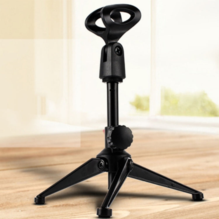 Extendable Adjustable Microphone Tripod Desktop Stand, Height: 19.5-24.5cm, For Live Broadcast, Show, KTV, etc - Stand by PMC TechLife | Online Shopping South Africa | PMC TechLife