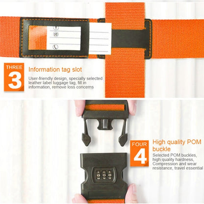 Luggage Strap Cross Belt Adjustable Packing Band Belt Strap with Password Lock for Luggage Travel Suitcase - Tapes & Ropes by PMC Jewellery | Online Shopping South Africa | PMC Jewellery | Buy Now Pay Later Mobicred