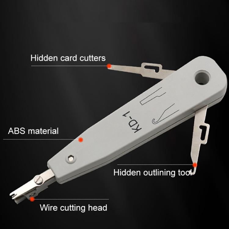 RJ45 / RJ12 / RJ11 Network BT Telephone Socket Multi Punch Insertion Tool(White) - free shipping - PMC TechLife - Order now!