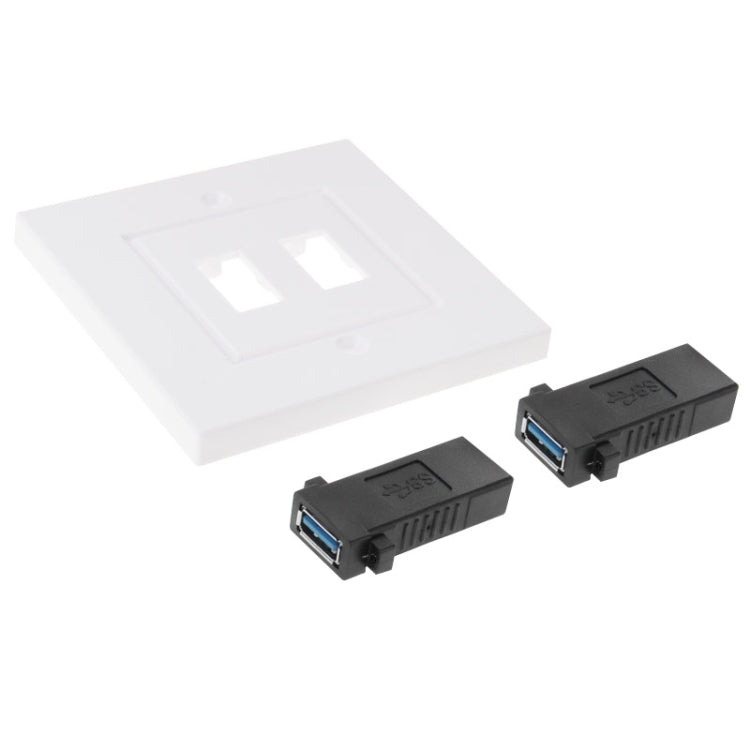 Dual USB 3.0 Female Plugs Home Wall Charger Plate Wall Plate Panel - free shipping - PMC TechLife - Order now!