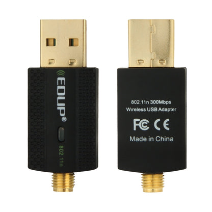 EDUP EP-N1581 Mini USB Wifi 802.11n/g/b 300Mbps 2.4GHz Wireless Adapter External Antenna - USB Network Adapter by EDUP | Online Shopping South Africa | PMC Jewellery | Buy Now Pay Later Mobicred