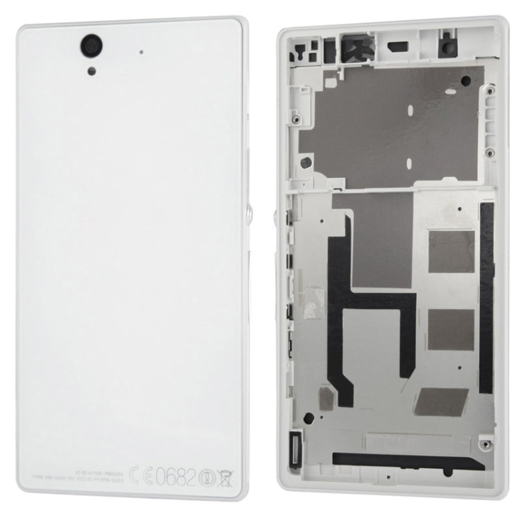 Middle Board + Battery Back Cover for Sony L36H(White) - Frame Bezel Plate by PMC Jewellery | Online Shopping South Africa | PMC Jewellery | Buy Now Pay Later Mobicred