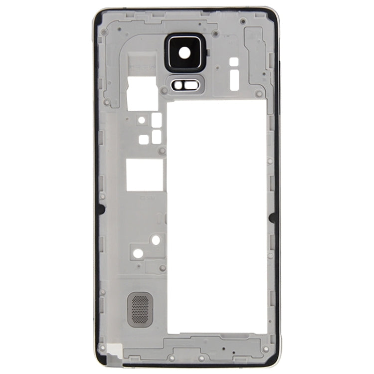 For Galaxy Note 4 / N910F Middle Frame Bezel Back Plate Housing Camera Lens Panel  (Black) - Frame Bezel Plate by PMC Jewellery | Online Shopping South Africa | PMC Jewellery | Buy Now Pay Later Mobicred