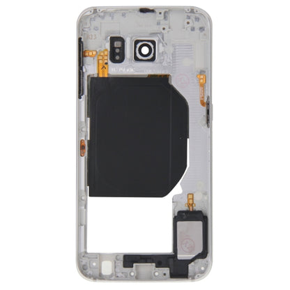 For Galaxy S6 / G920F Back Plate Housing Camera Lens Panel  with Side Keys and Speaker Ringer Buzzer (White) - Frame Bezel Plate by PMC Jewellery | Online Shopping South Africa | PMC Jewellery | Buy Now Pay Later Mobicred