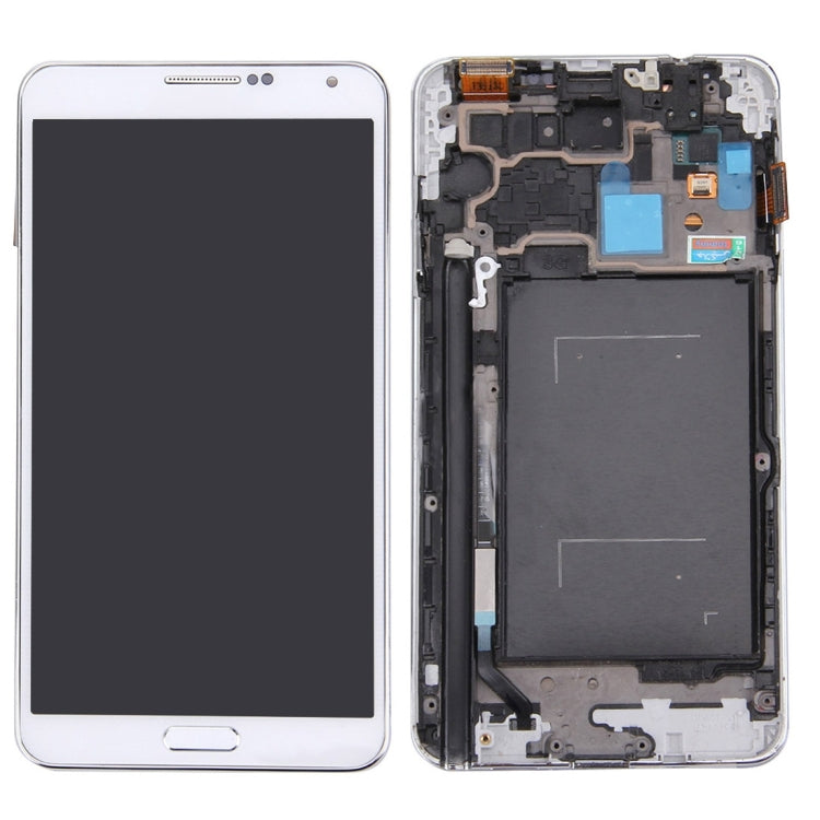 Original LCD Display + Touch Panel with Frame for Galaxy Note III / N900A / N900T(White) - free shipping - PMc TechLife - Order now!