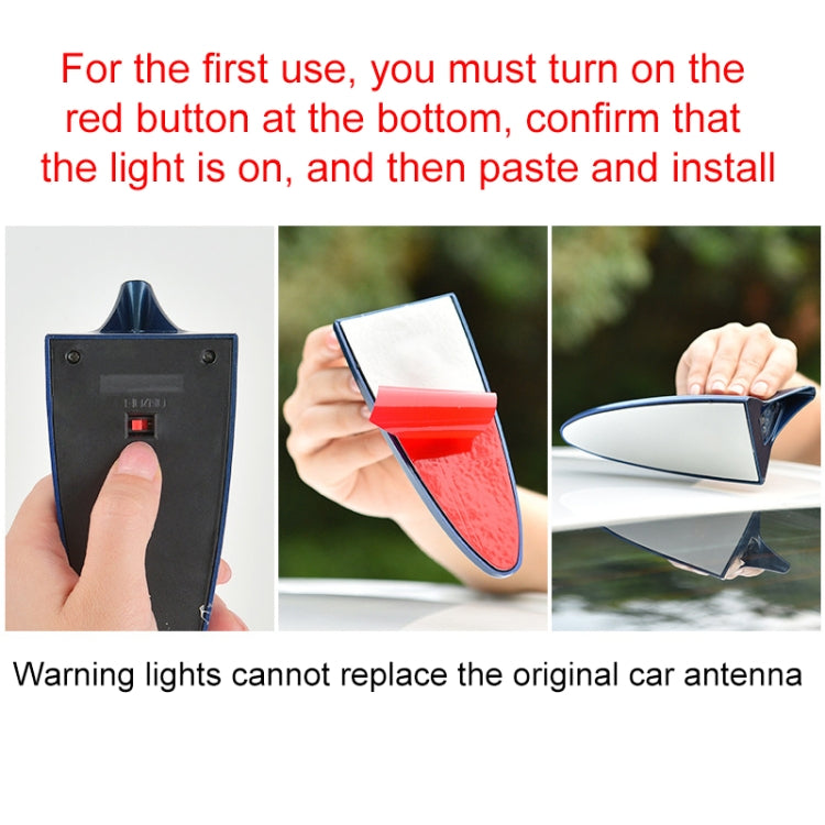 Solar Shark Fin High-positioned Alarm Light(Silver) - Warning Lights by PMC TechLife | Online Shopping South Africa | PMC TechLife | Buy Now Pay Later Mobicred