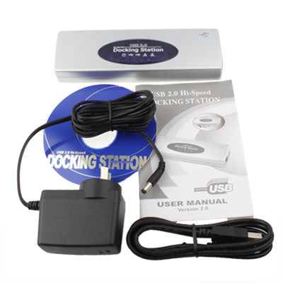 Hi-speed USB 2.0 Docking Station with 8 Ports (2xUSB 2.0 + PS2 Mouse + PS2 Keyboard + RS232 + DB25 + LAN + Upstream),Silver(Silver) - USB 2.0 HUB by PMC Jewellery | Online Shopping South Africa | PMC Jewellery | Buy Now Pay Later Mobicred